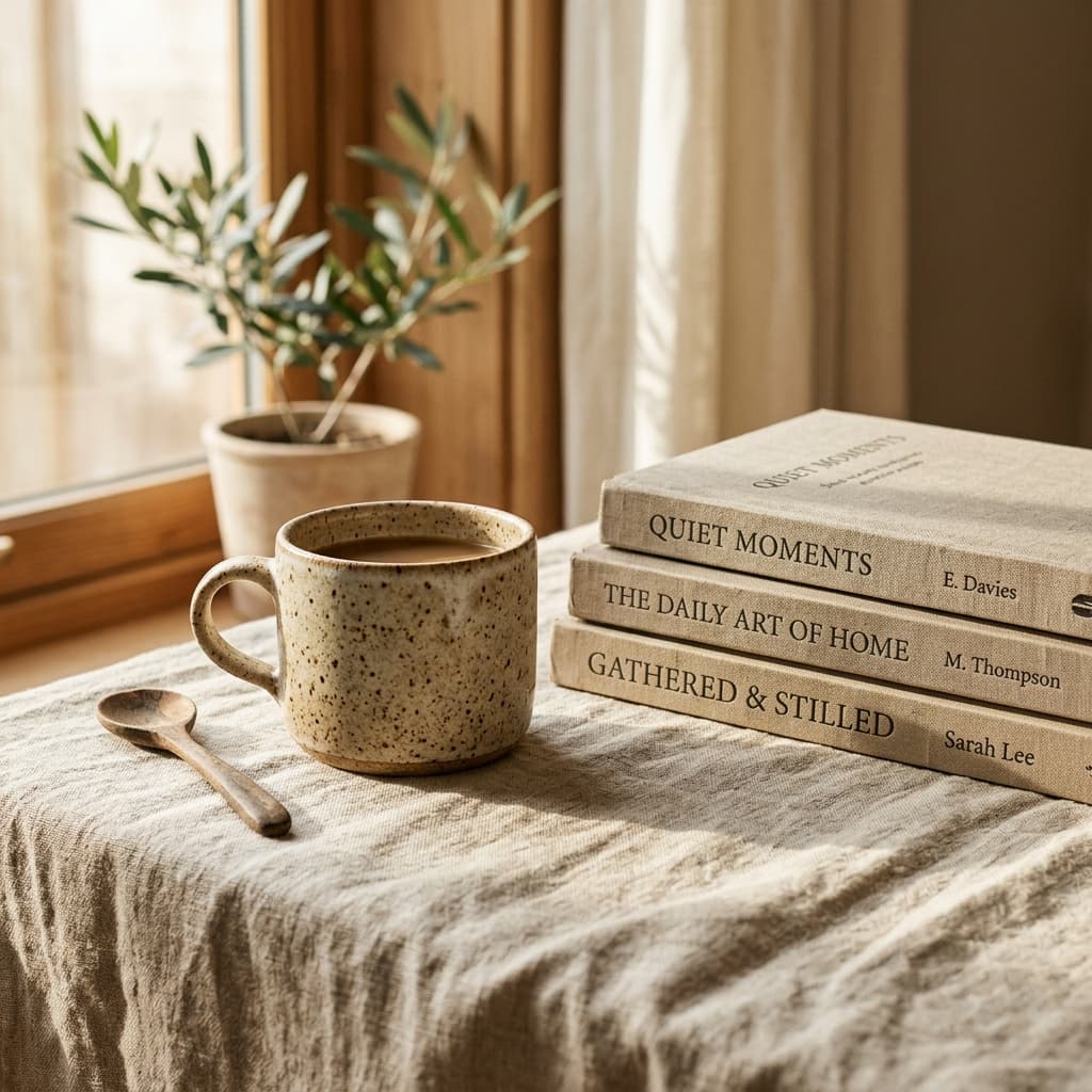 Ishira ceramic ritual cup on a linen table